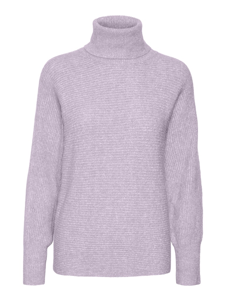 FINAL SALE- Brenda turtleneck sweater, LAVENDER FOG, large