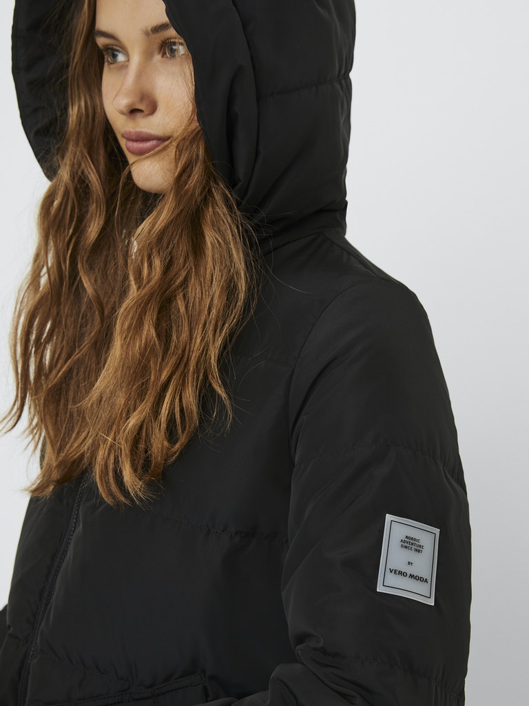 FINAL SALE - Oslo hooded puffer coat, BLACK, large