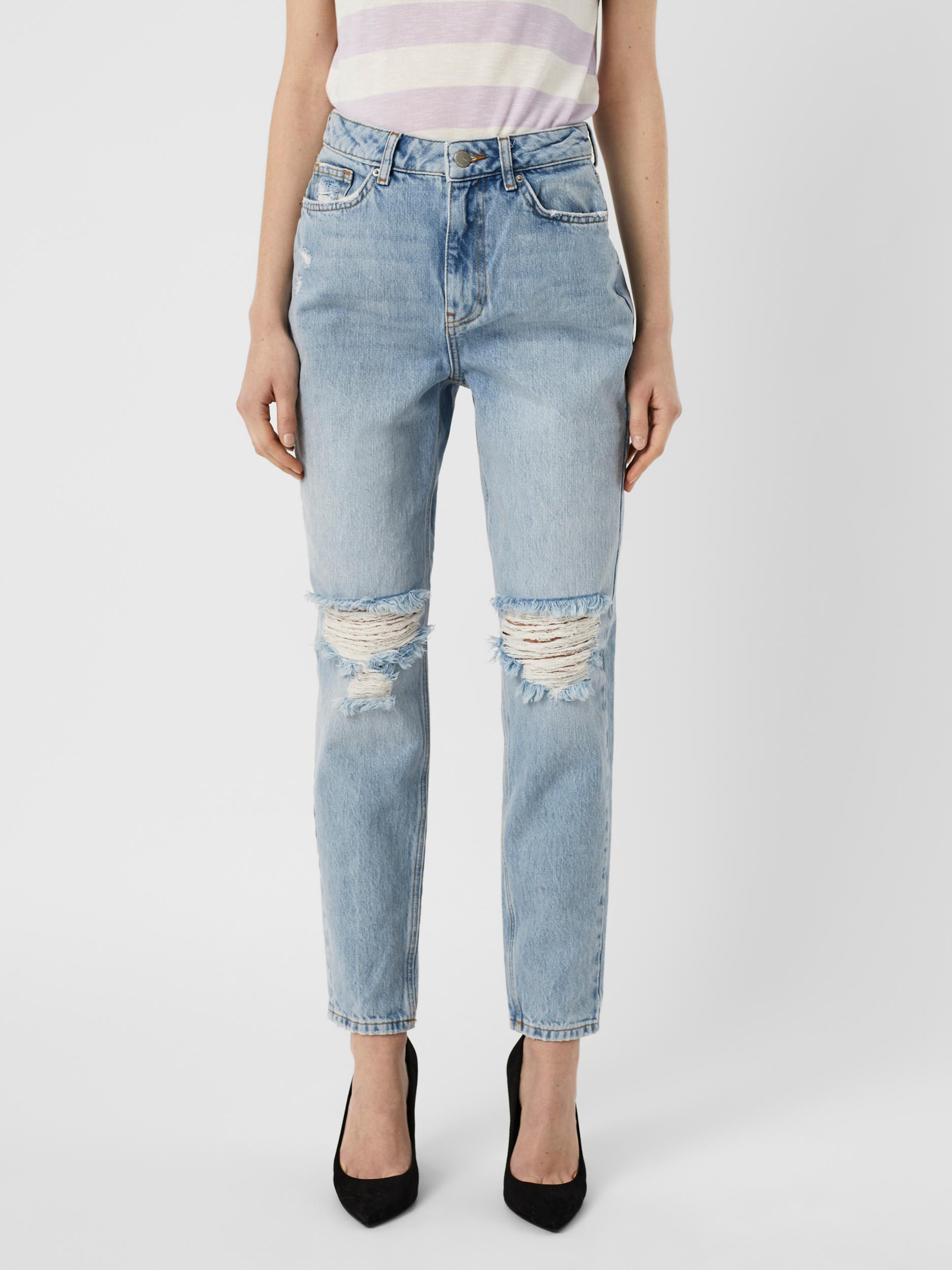 FINAL SALE - Joanna high waist straight fit jeans, Medium Blue Denim, large