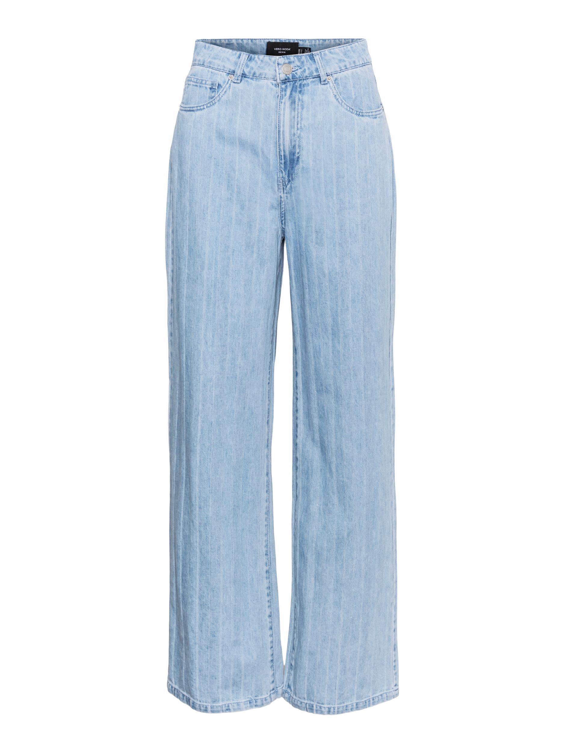 FINAL SALE - Kathy high waist wide leg fit jeans, LIGHT BLUE DENIM, large