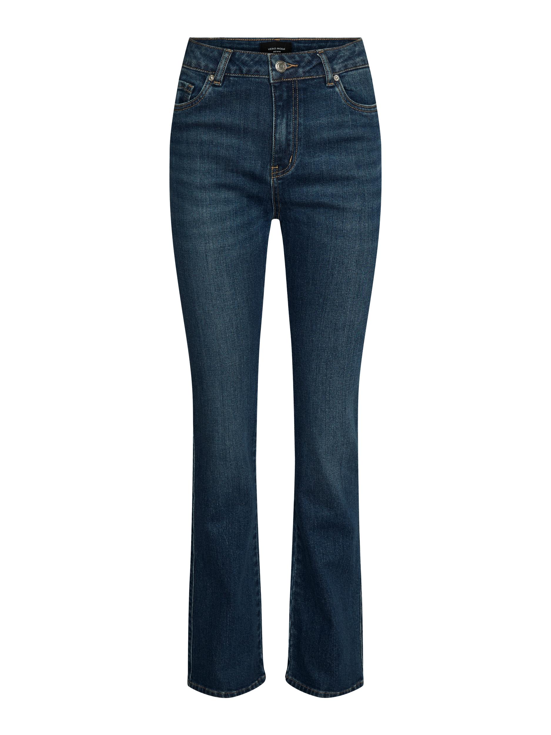 FINAL SALE - Saga high waist flare fit jeans, DARK BLEU DENIM, large