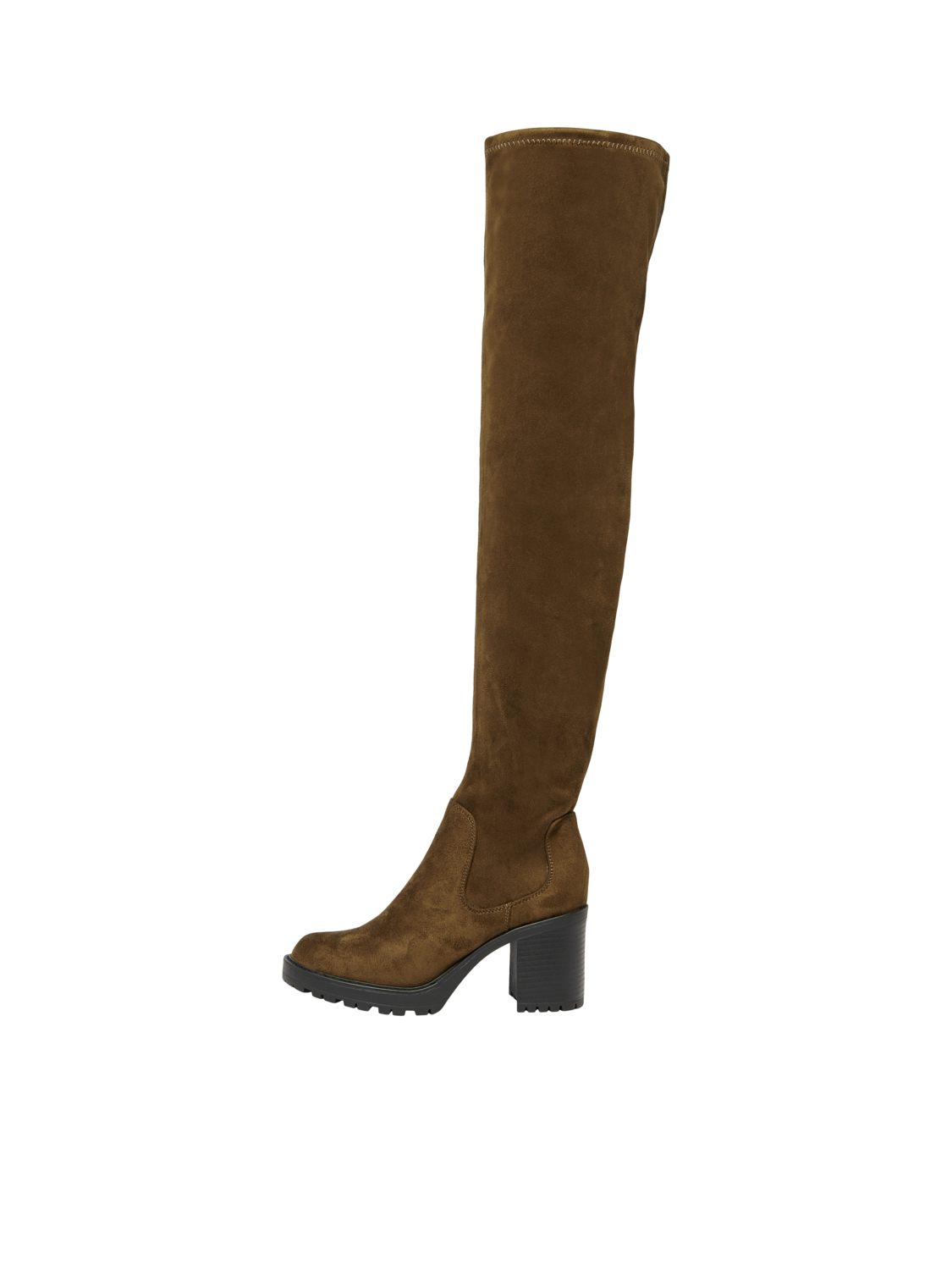 Barabara over-the-knee heeled boots, BROWNIE, large