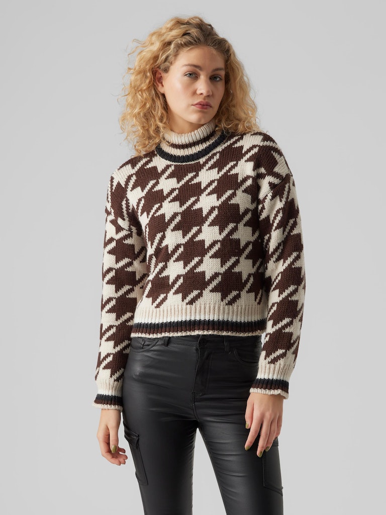 Alecia houndstooth sweater, BIRCH, large