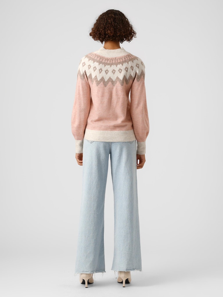 Simone nordic sweater, MISTY ROSE, large