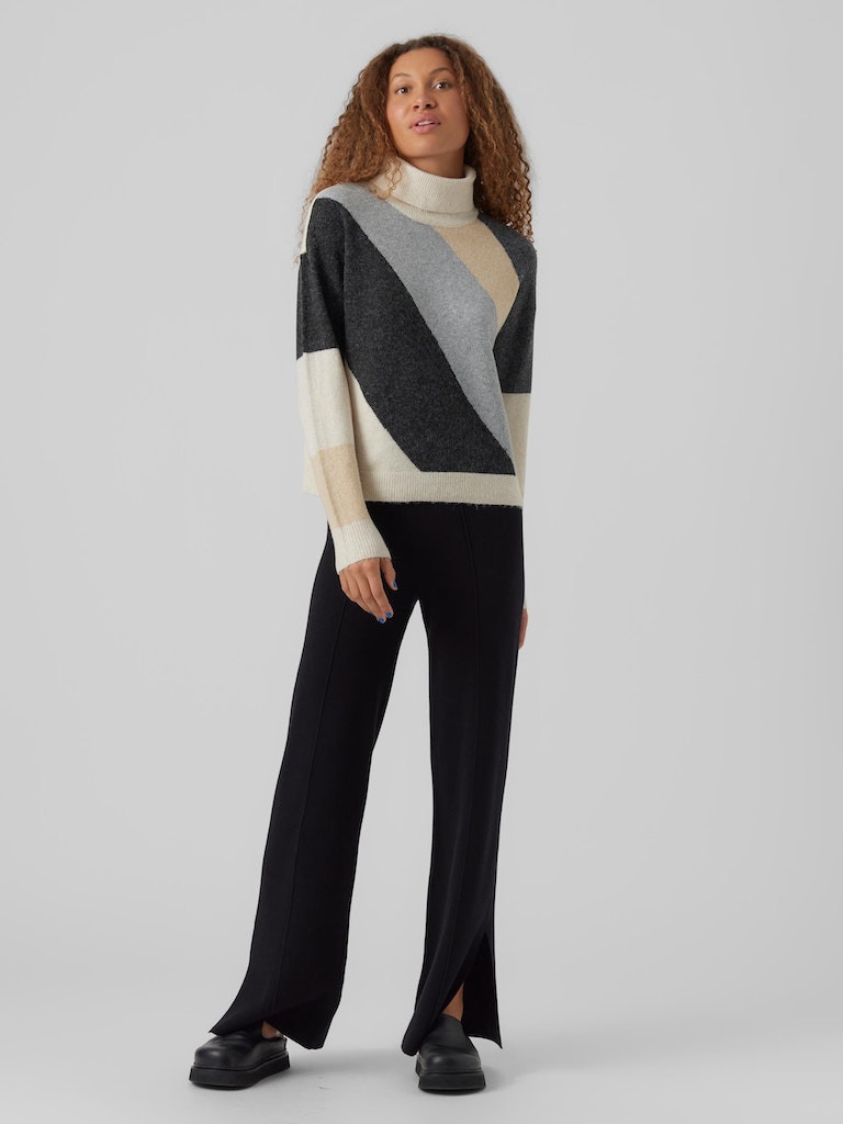 FINAL SALE- Doffy turtleneck colourful sweater, BIRCH&BLACK, large