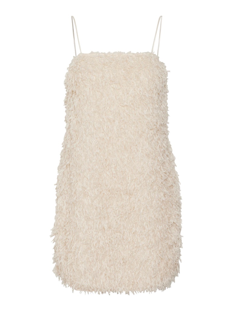 FINAL SALE-Kari faux fur mini dress, BIRCH, large