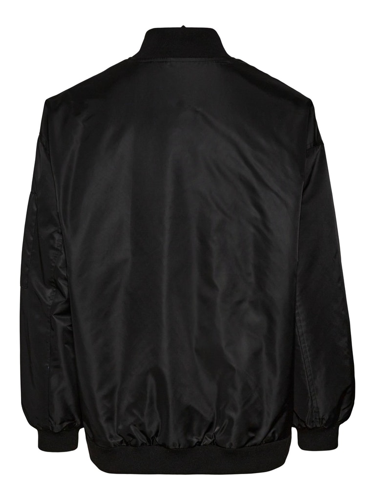 FINAL SALE - Amber oversize bomber jacket, BLACK, large