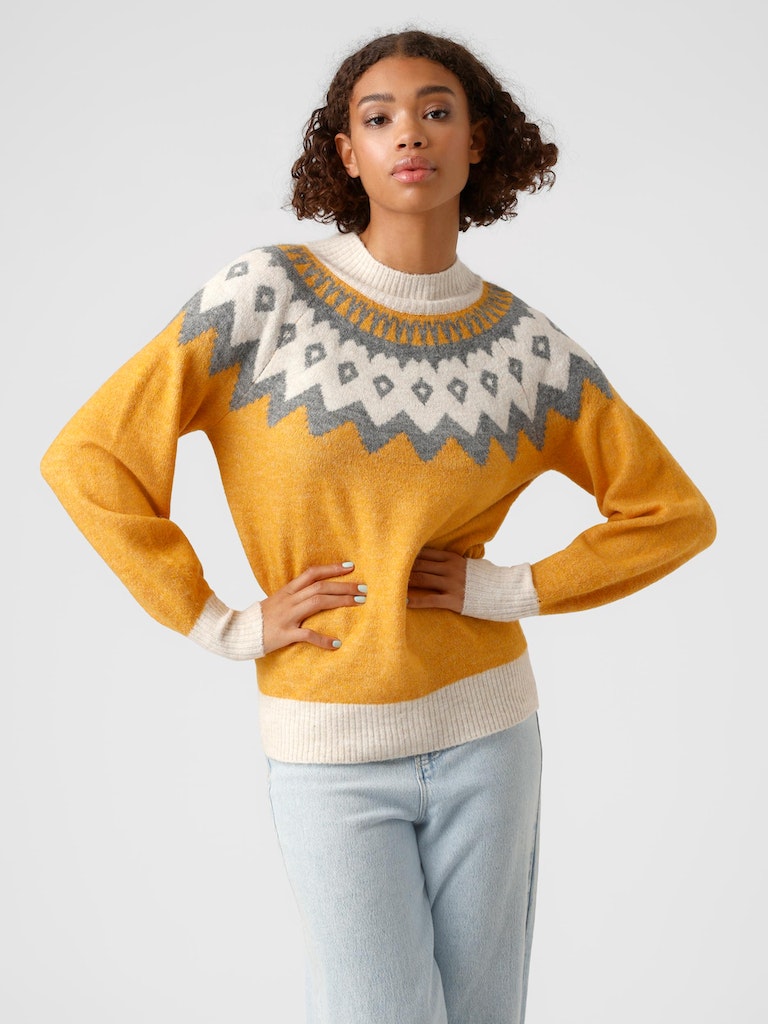 Simone nordic sweater, GOLDEN YELLOW, large