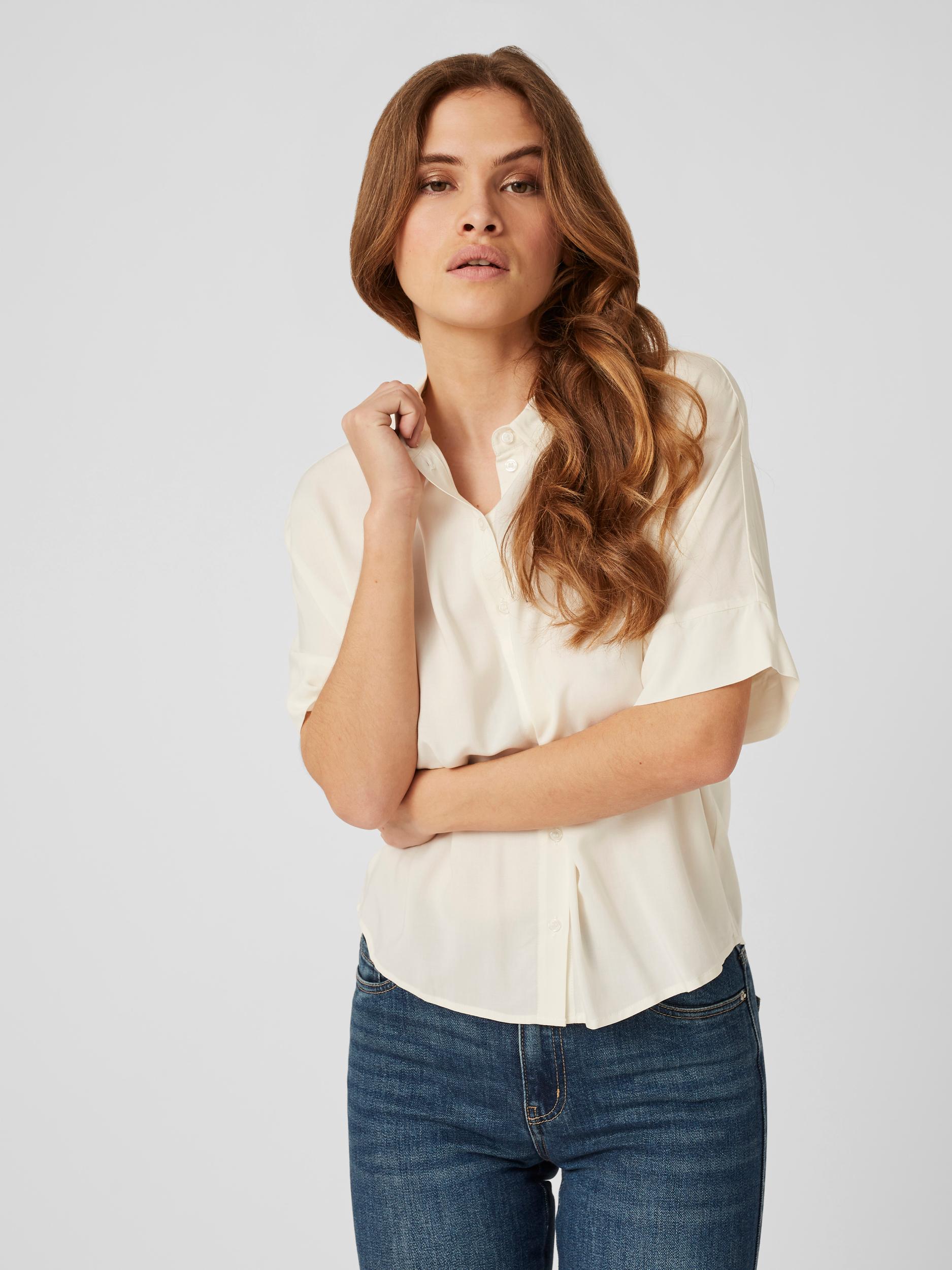 FINAL SALE - Nads short sleeves flat collar blouse