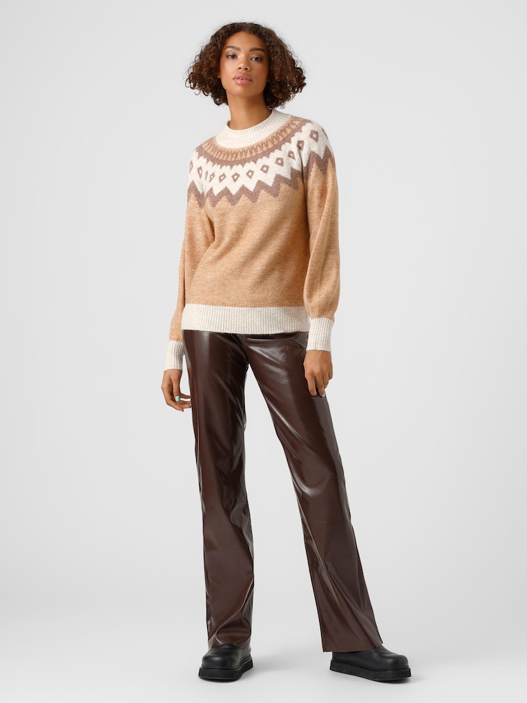 Simone nordic sweater, TAN, large
