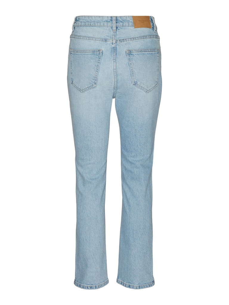 FINAL SALE- Ellie high waist straight fit jeans, LIGHT BLUE DENIM, large