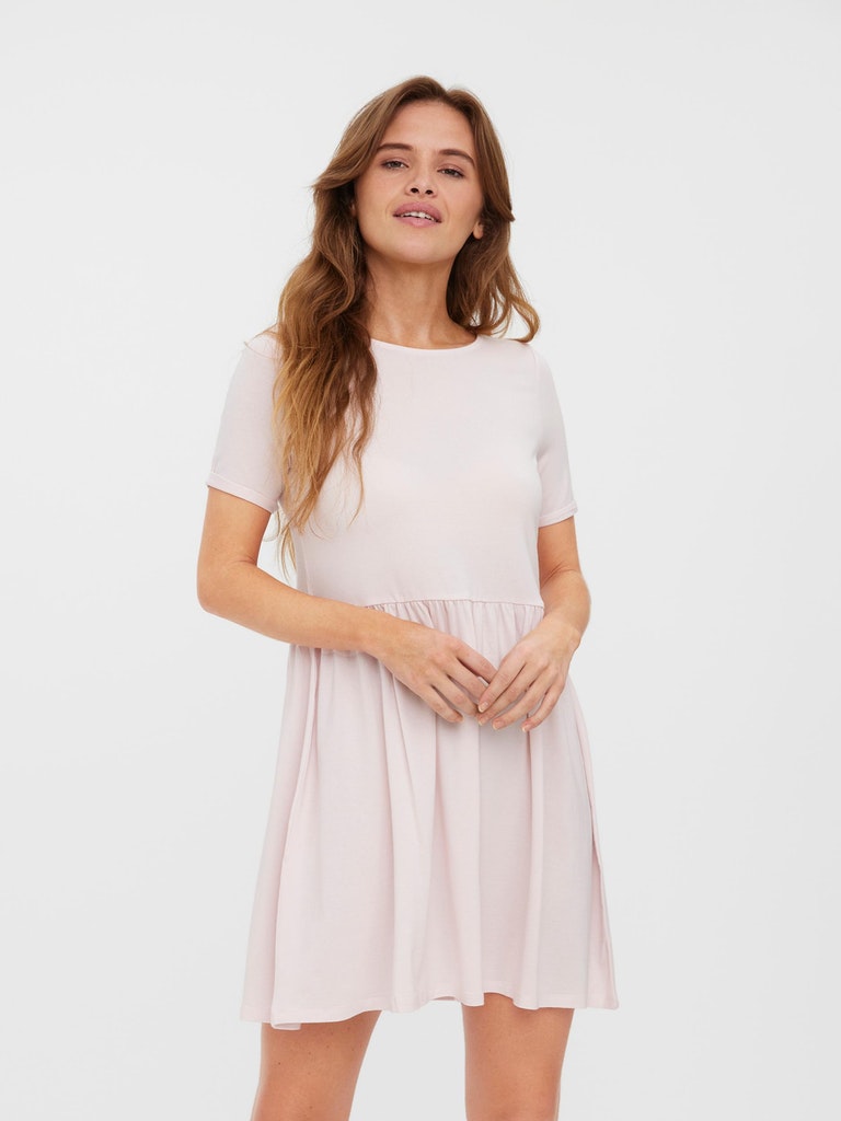 FINAL SALE - AWARE | Tamara boatneck mini dress, MAUVE CHALK, large