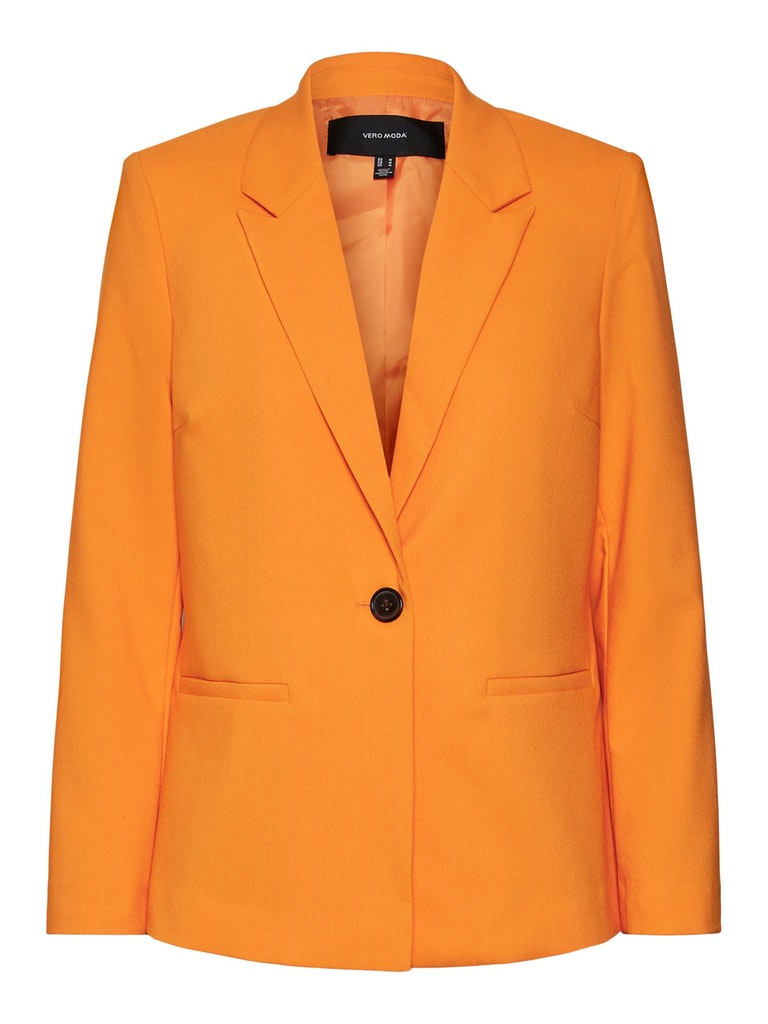 Sandy single-button slim fit blazer, ORANGE PEPPER, large