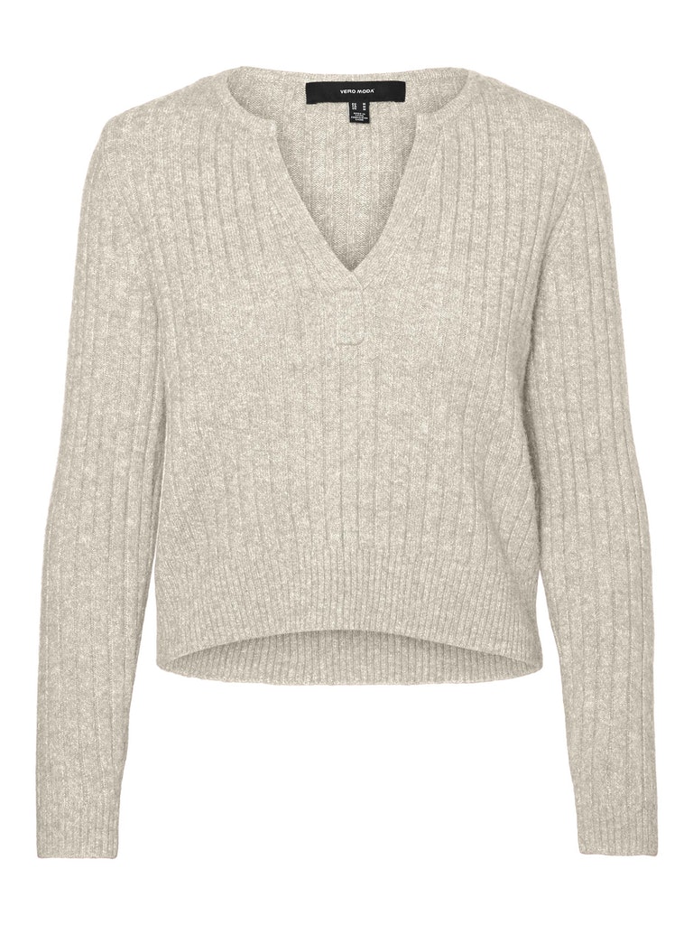 Eline v-neck sweater, BIRCH, large