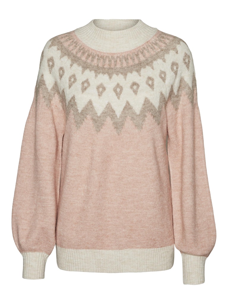 FINAL SALE- Simone nordic sweater, MISTY ROSE, large