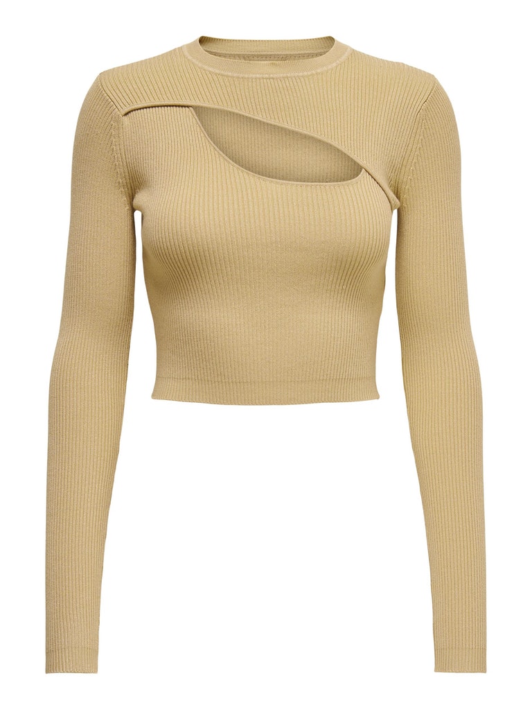 FINAL SALE - Liza cutout cropped sweater, IRISH CREAM, large