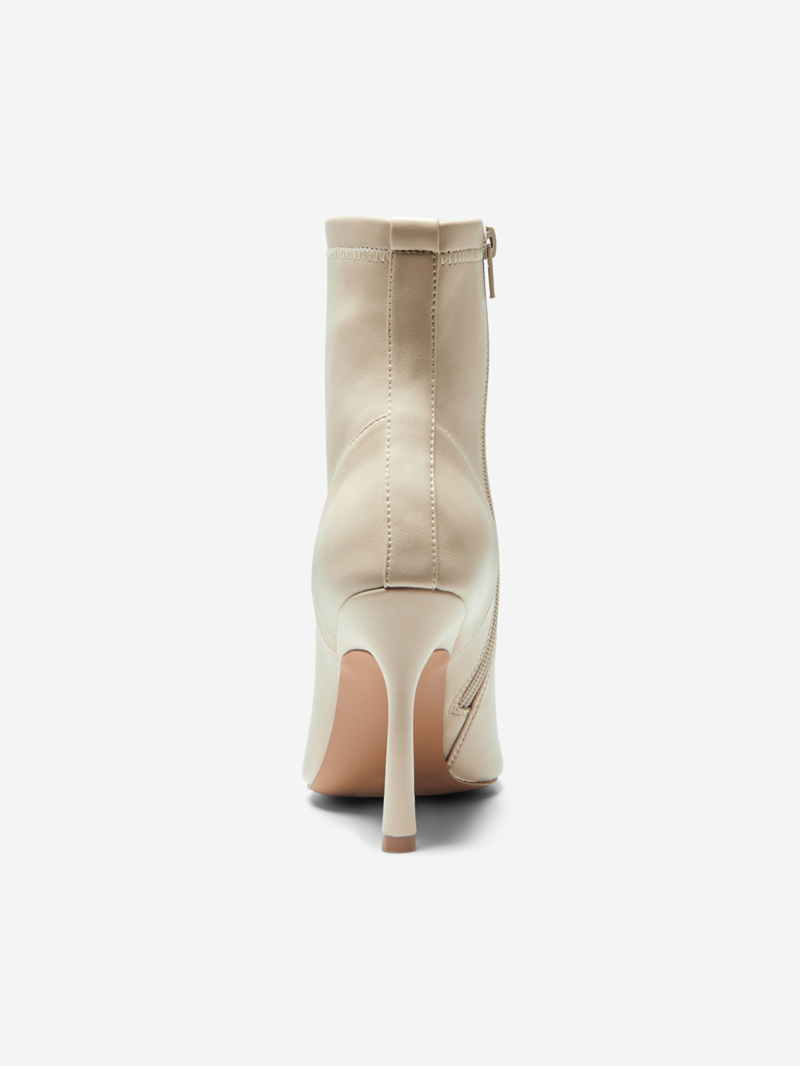 Cali stiletto heel ankle boots, CREME, large