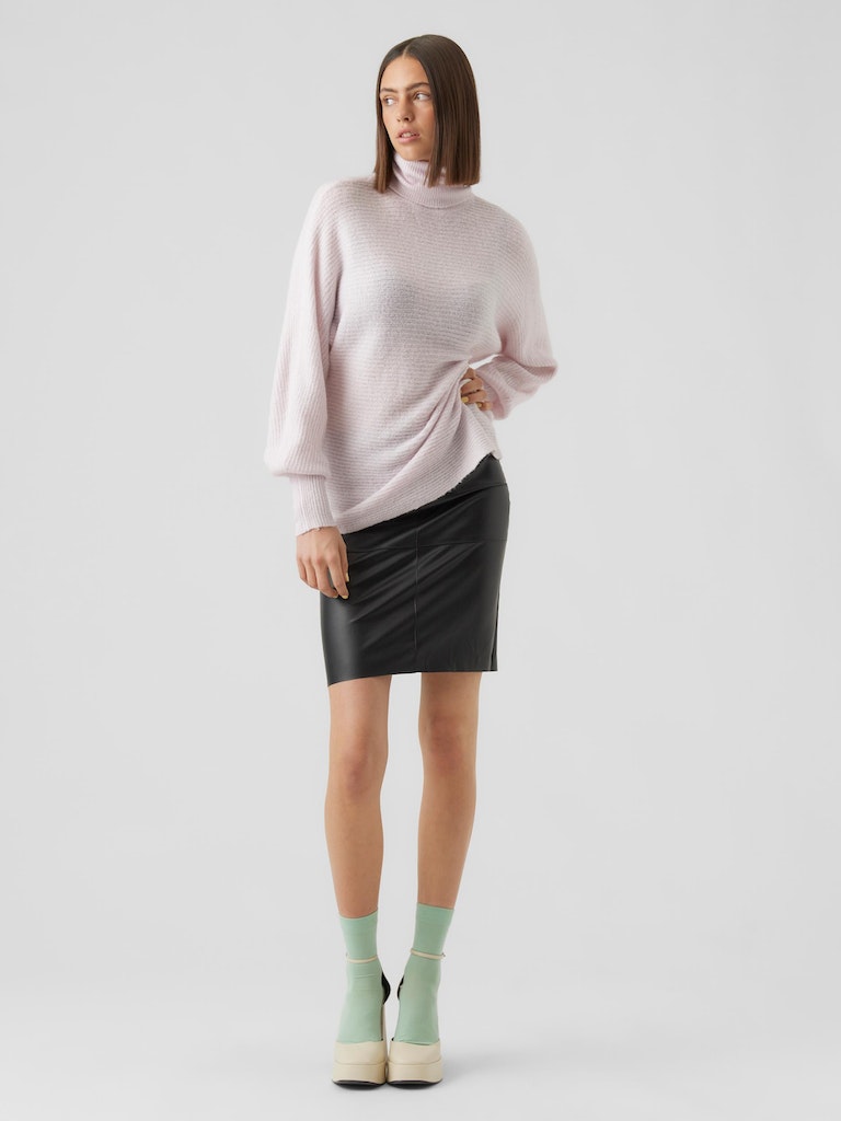 FINAL SALE- Brenda turtleneck sweater, LAVENDER FOG, large