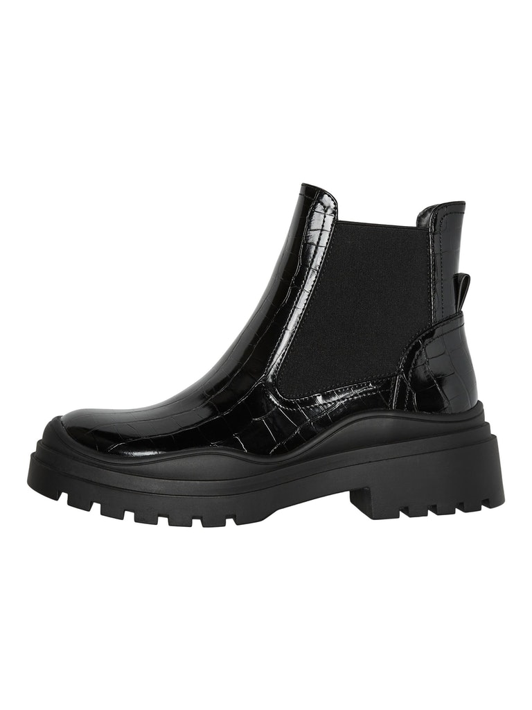Boat ankle boots, SHINY BLACK, large