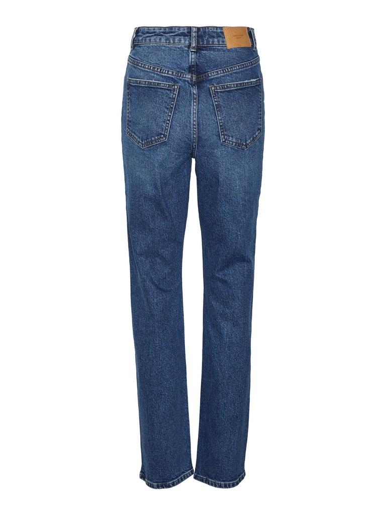 FINAL SALE - Drew high-waist straight-fit jeans, Dark Blue Denim, large