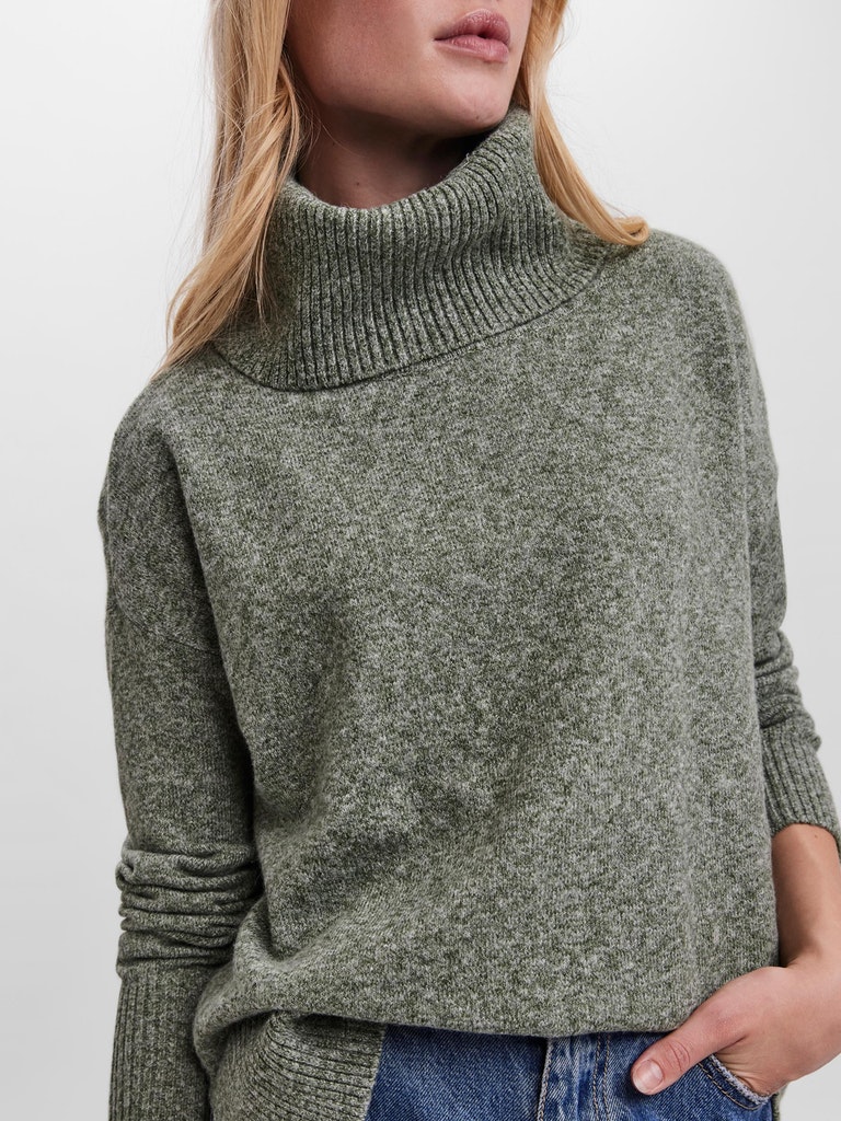 Doffy turtleneck knit sweater, LAUREL WREATH, large