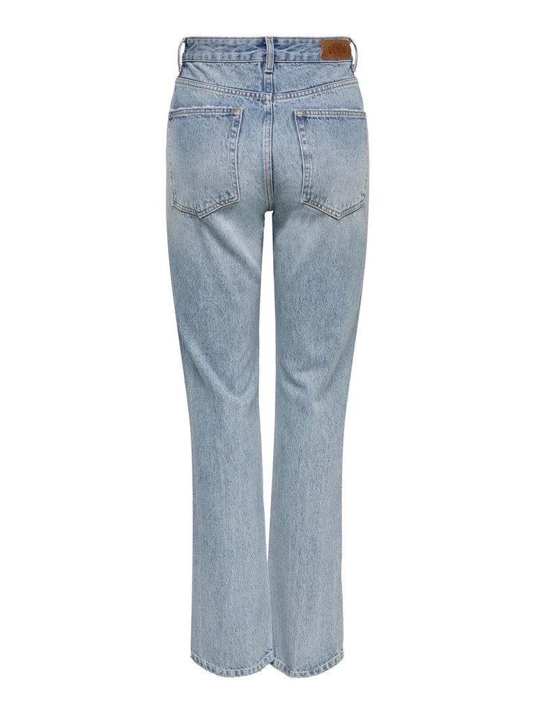 FINAL SALE- Billie high waist straight-leg jeans, LIGHT BLUE DENIM, large