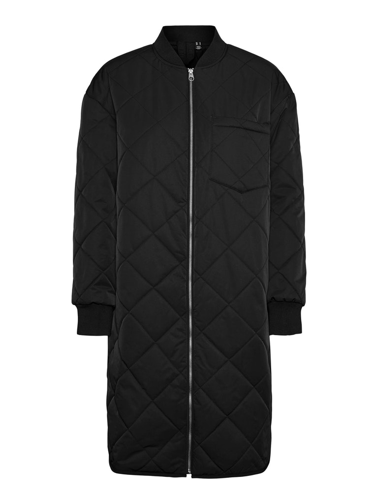 Natalie quilted coat, BLACK, large
