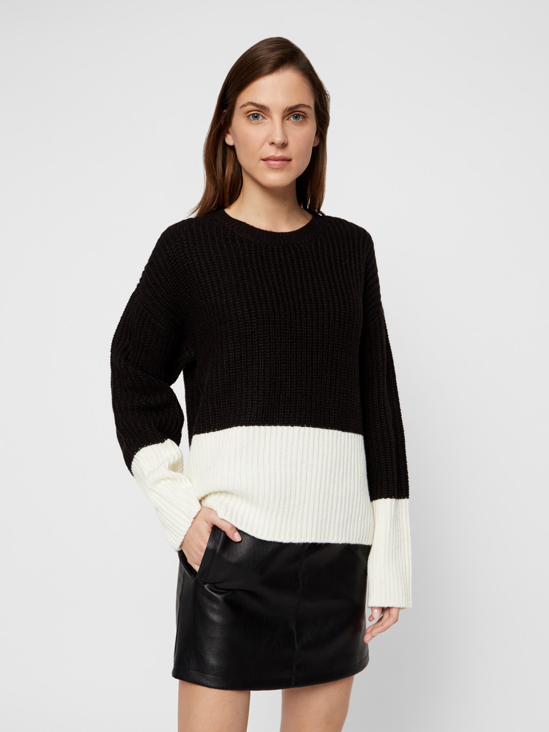FINAL SALE - Glendora colour block knit sweater