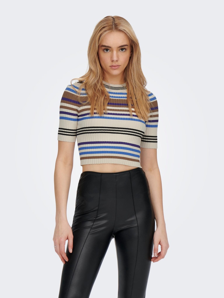 FINAL SALE - Milla 2/4-sleeve cropped sweater, BISTRE, large