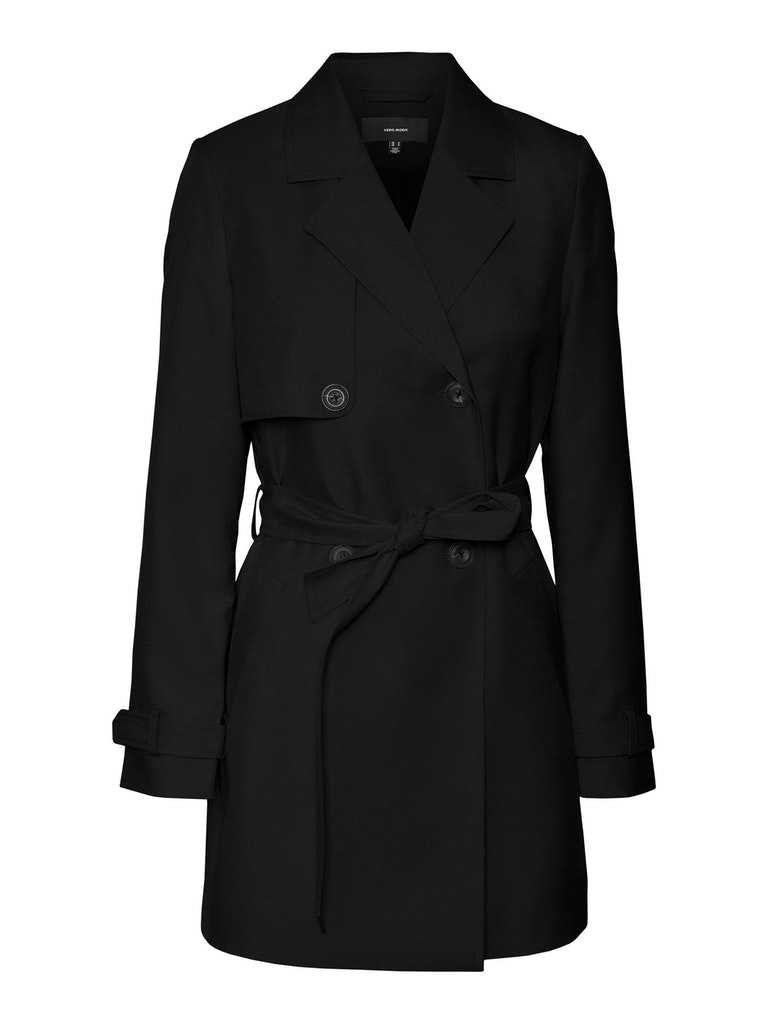Celeste trench coat, BLACK, large