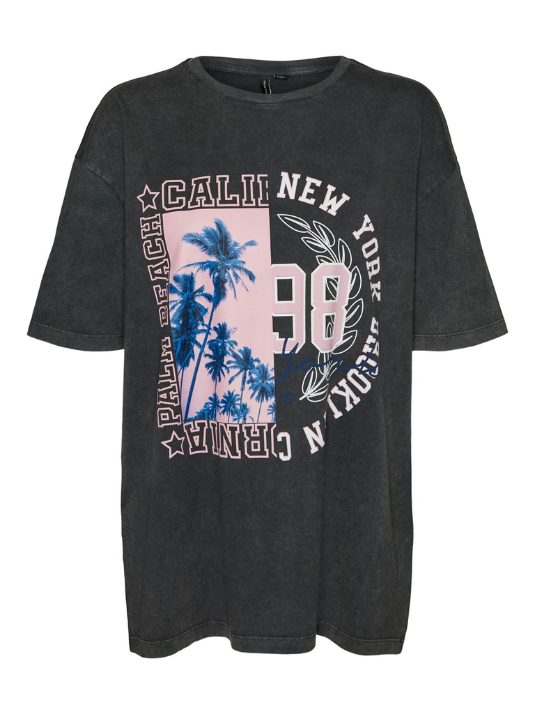 VENTE FINALE- T-shirt graphique à coupe ample Forever, PALMIER NOIR, large