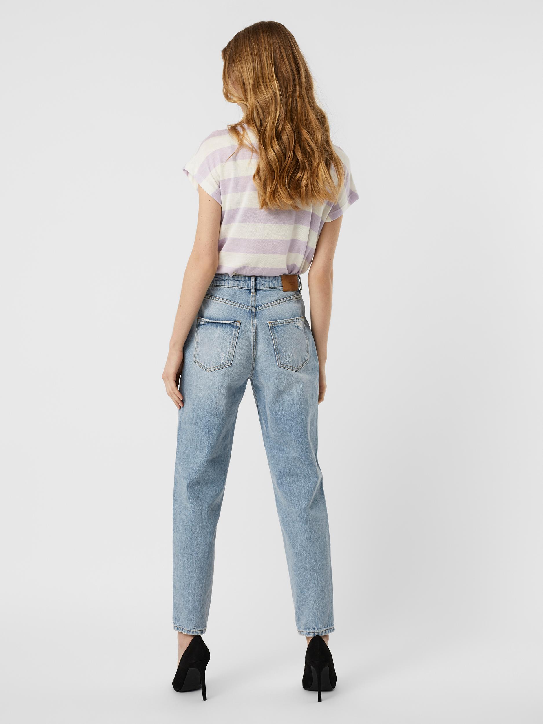 FINAL SALE - Joanna high waist straight fit jeans, Medium Blue Denim, large