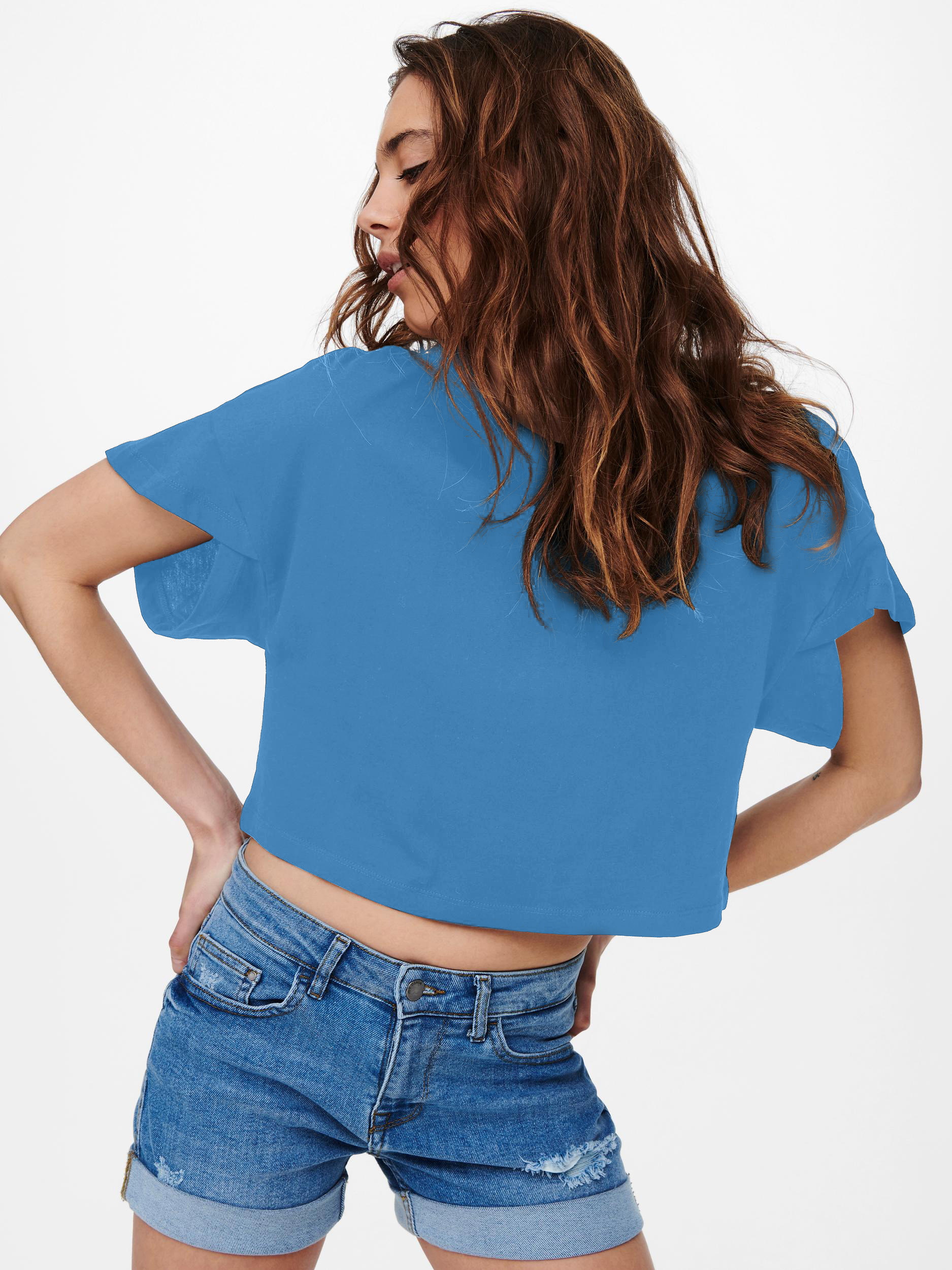 Essa loose fit cropped t-shirt, ALL ABOARD, large
