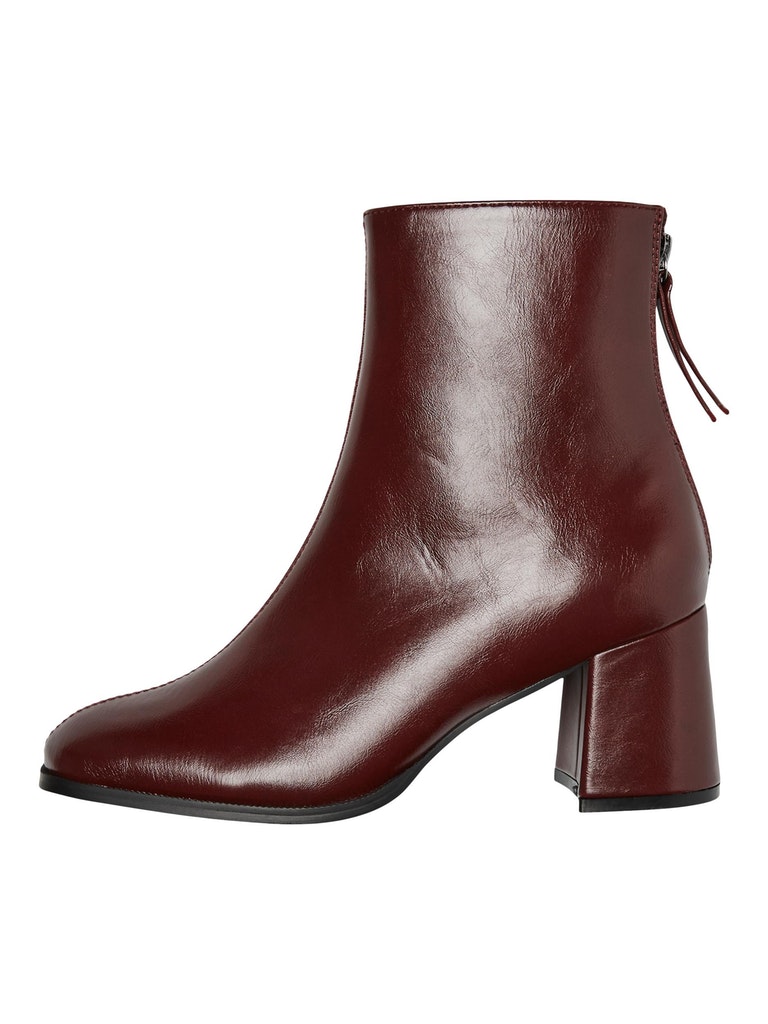 Nesya faux leather heeled ankle boot, WINETASTING, large