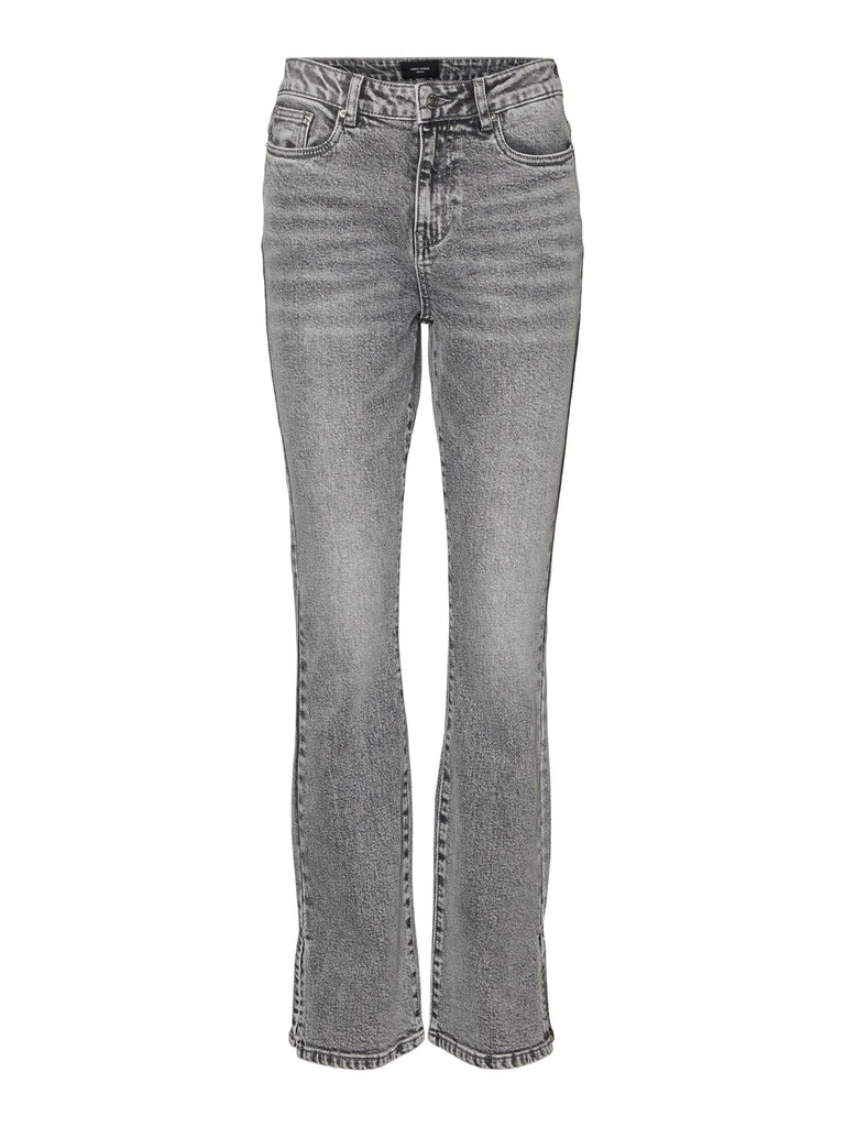 FINAL SALE - Selma high waist flare fit jeans, Medium Grey Denim, large