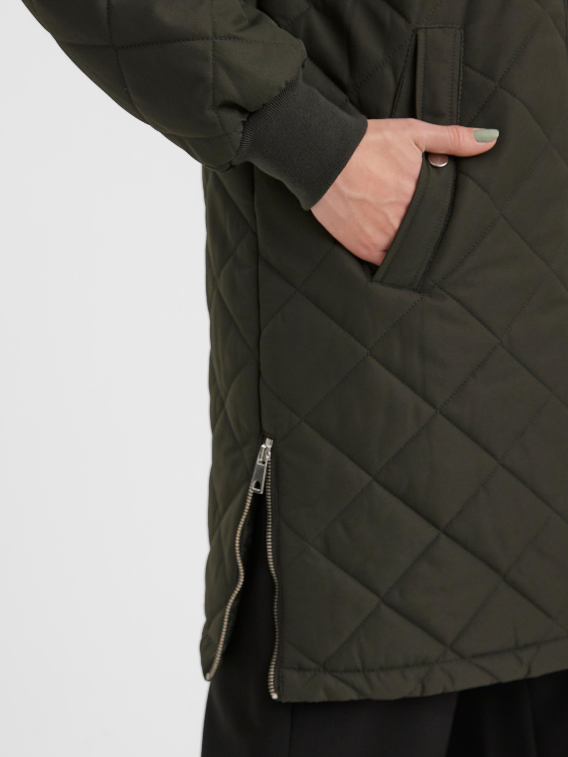 Louise Hooded Quilted Coat, PEAT, large