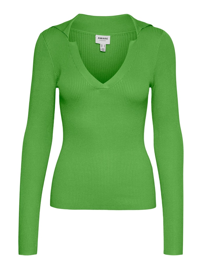 Vero Moda | AWARE | Tania v-neck rib-knit polo sweater