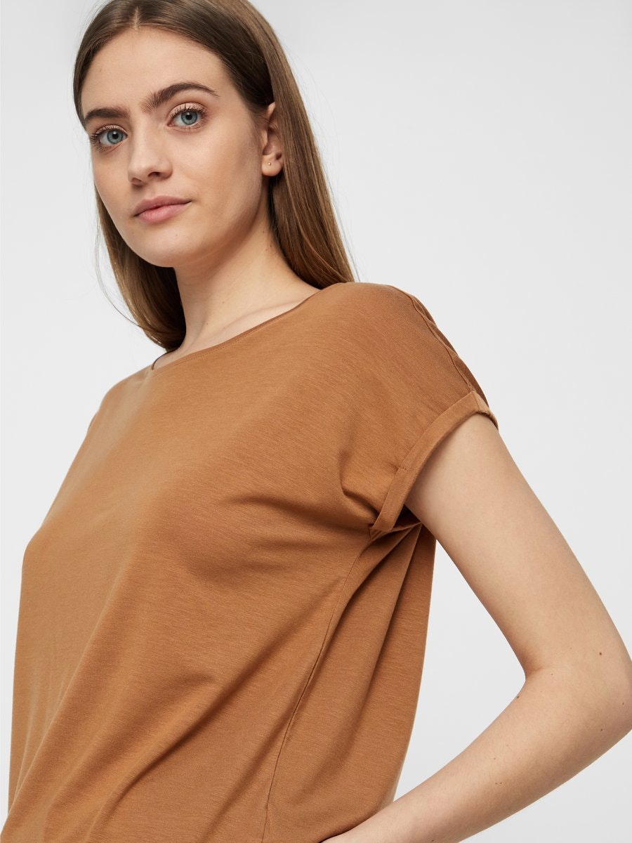 FINAL SALE- AWARE | Ava T-Shirt, TOBACCO BROWN, large