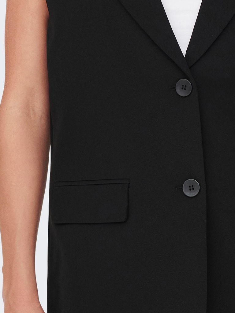 FINAL SALE- Astrid sleeveless vest, BLACK, large