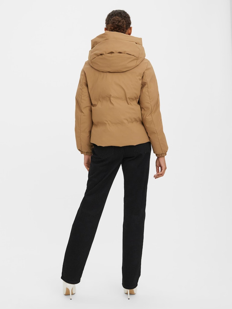 FINAL SALE- Noe short hooded puffer jacket, TIGERS EYE, large