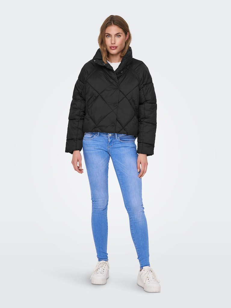 FINAL SALE- Carol short puffer jacket, BLACK, large