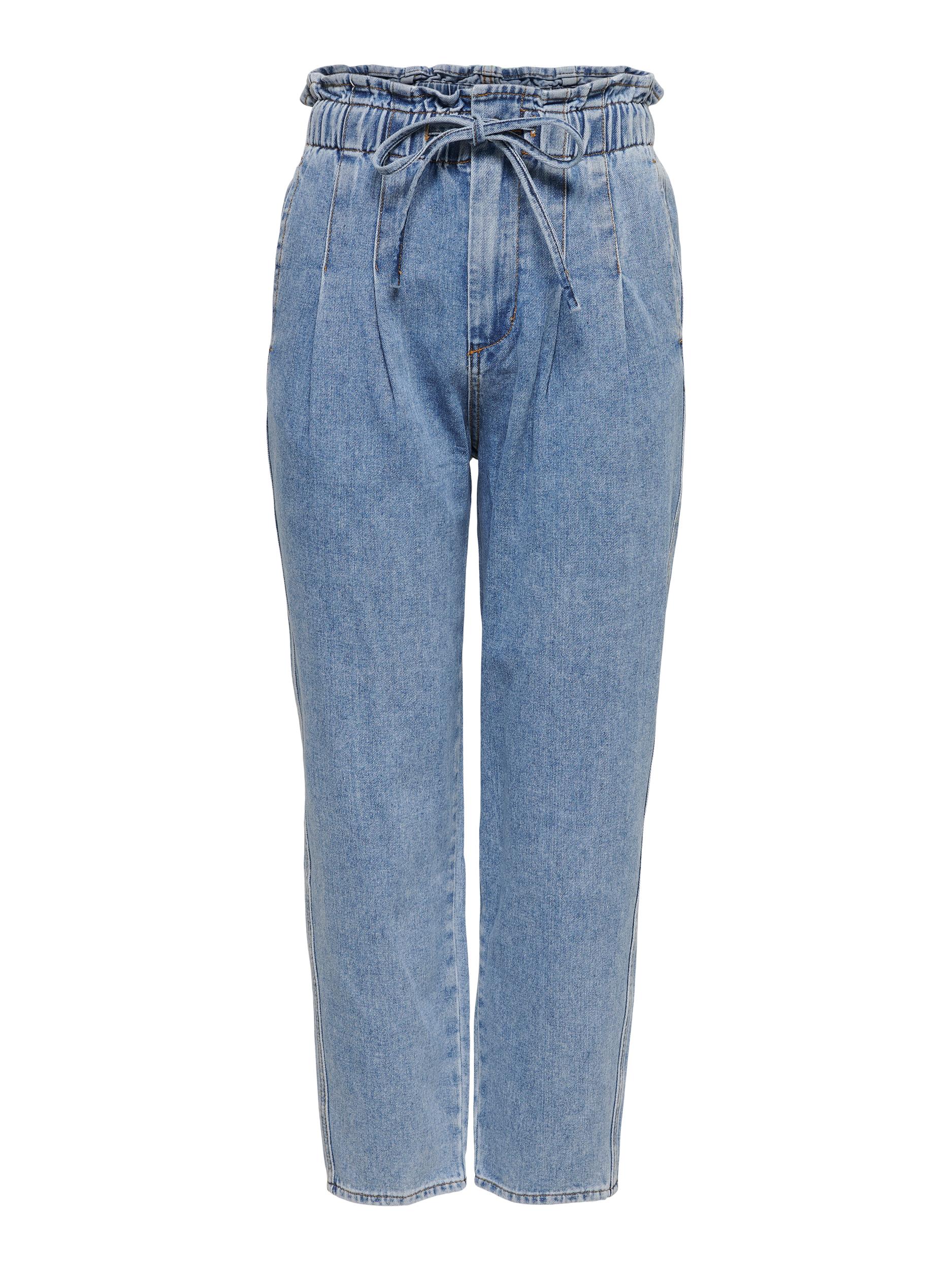 FINAL SALE - Lova high waist carrot fit jeans, MEDIUM BLUE DENIM, large