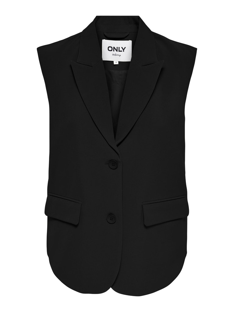 Astrid sleeveless vest, BLACK, large