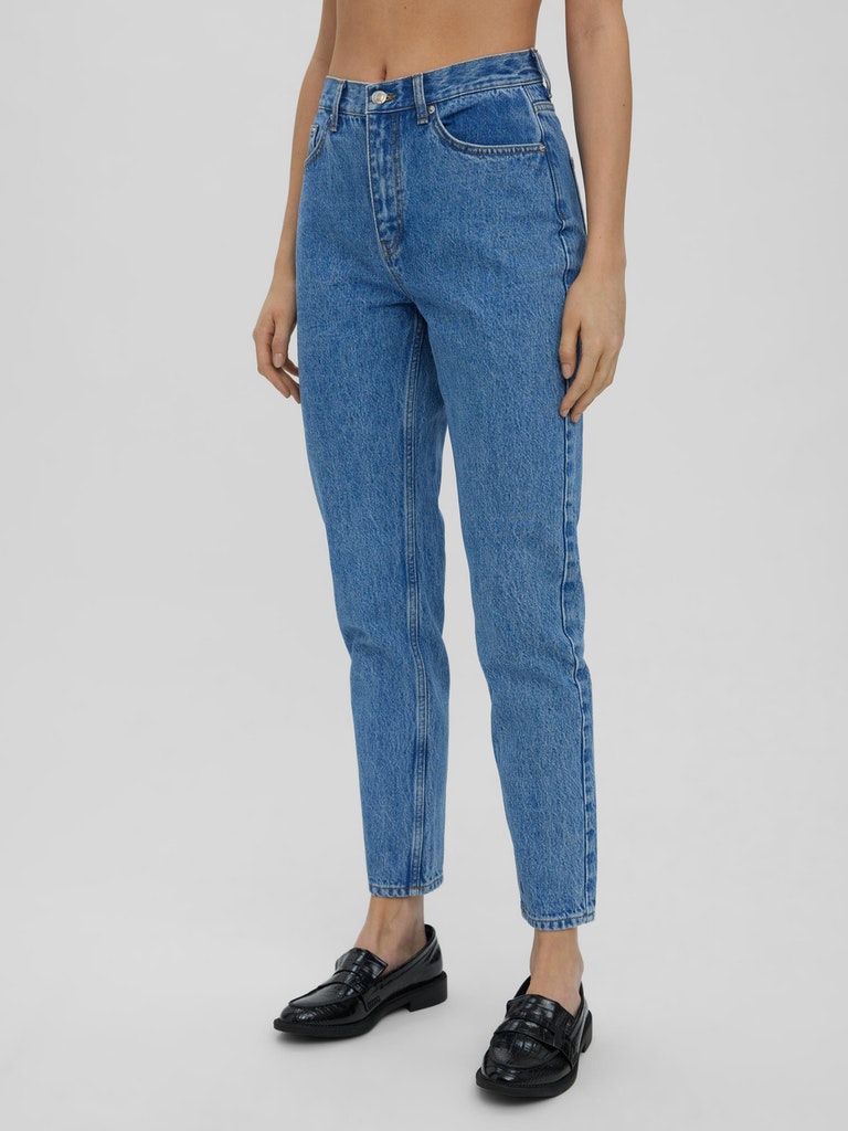 FINAL SALE- Joana high-waist mom fit jeans, Medium Blue Denim, large