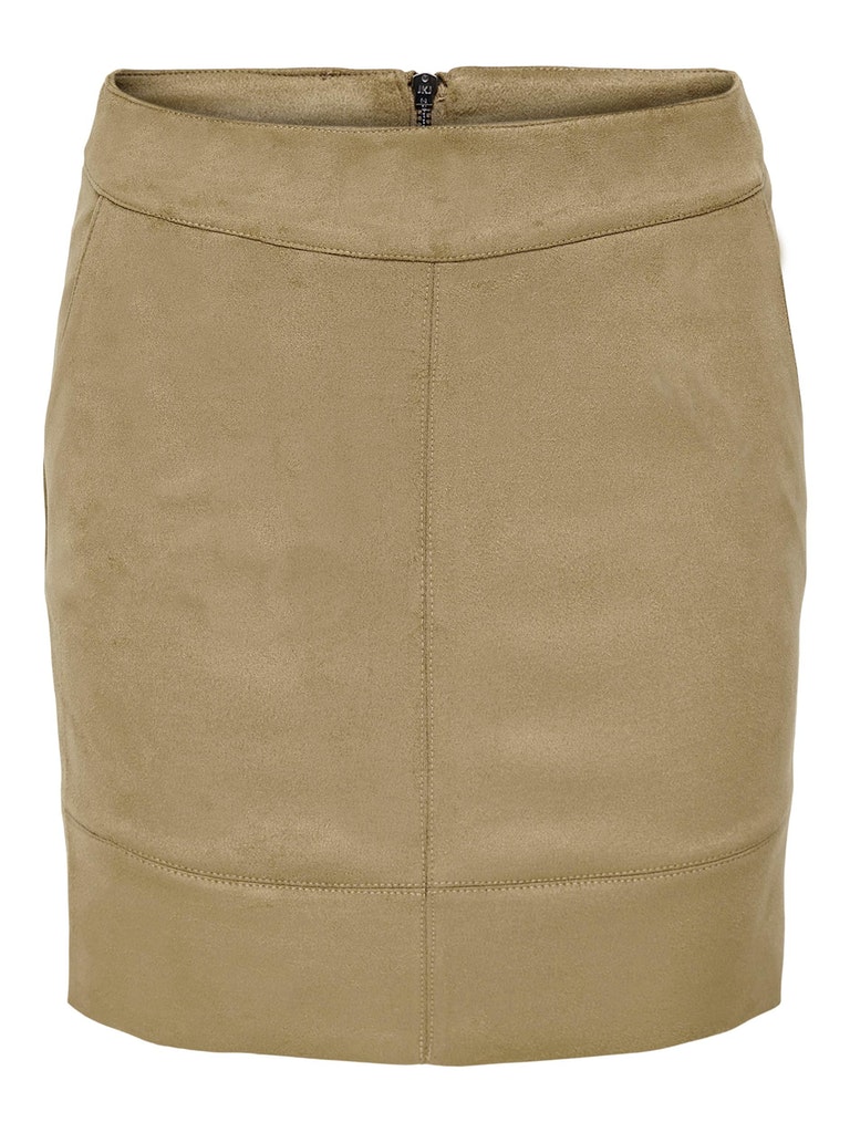 FINAL SALE- Julie faux suede mini skirt, COGNAC, large