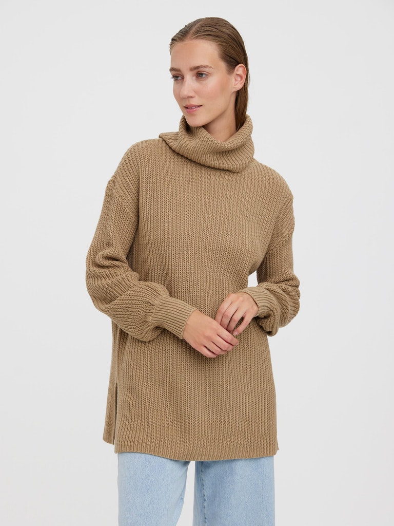 FINAL SALE- Sayla turtleneck sweater, SILVER MINK, large