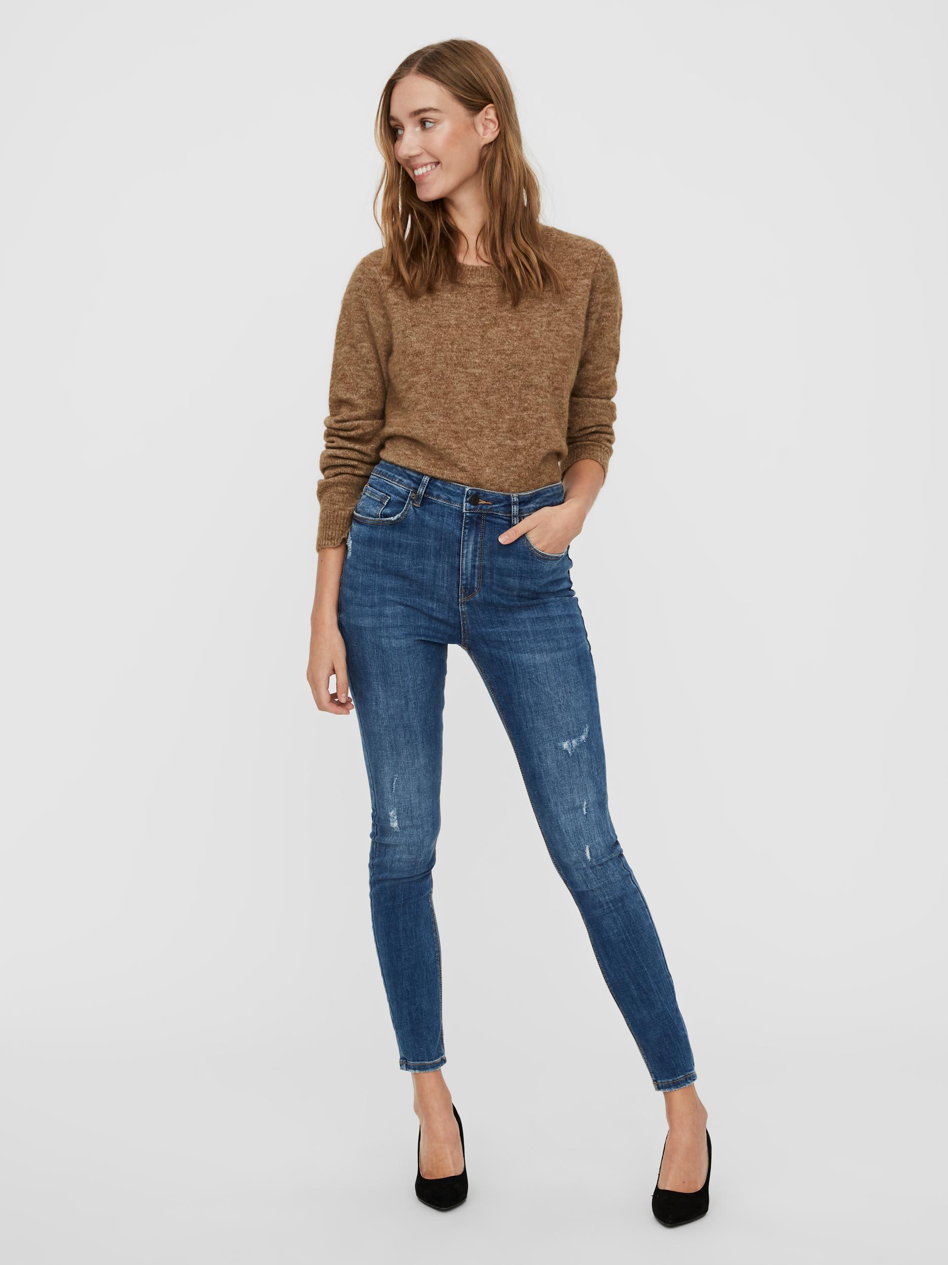 Sophia high waist skinny fit jeans, MEDIUM BLUE DENIM, large