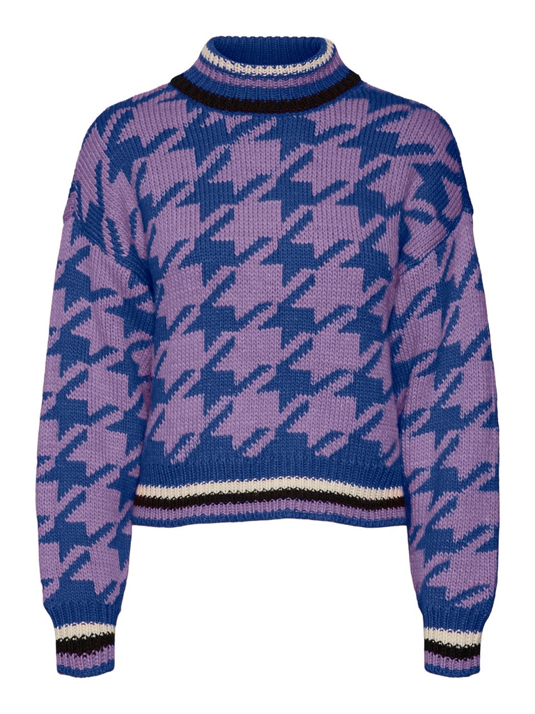 Alecia houndstooth sweater, SODALITE BLUE, large