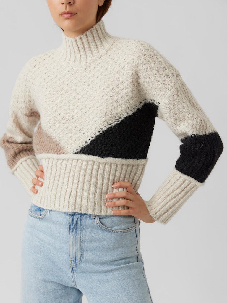 Bien colourblock pointelle sweater, BIRCH&BLACK, large