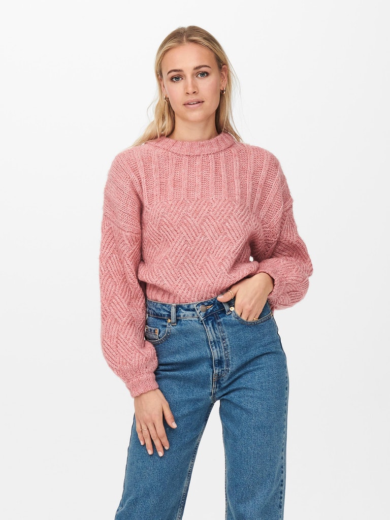 FINAL SALE - Rossi structured knit sweater, ROSETTE, large